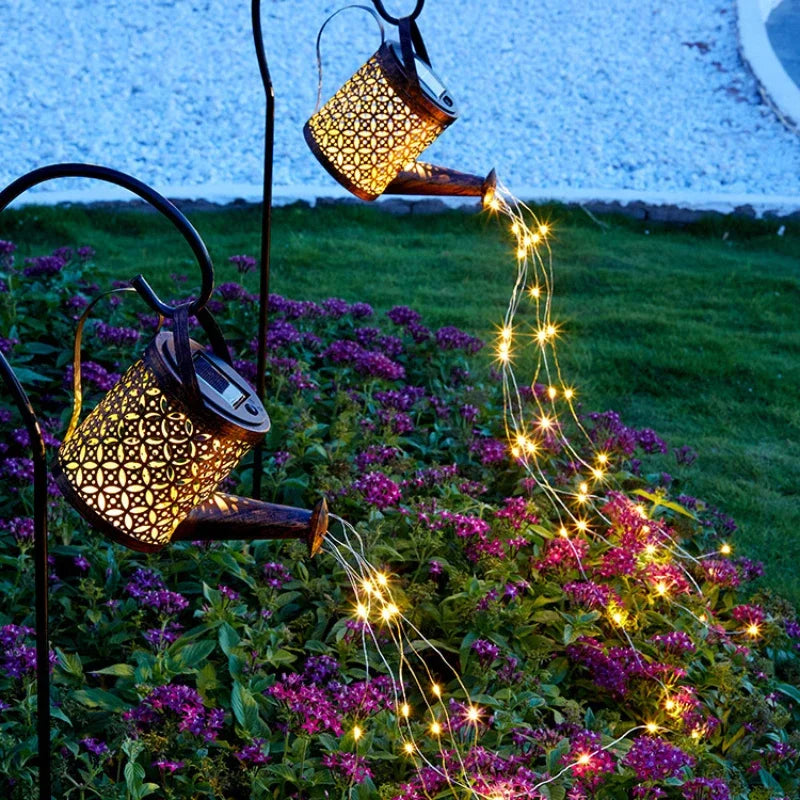 Inacqua solare Can Lights Lights Lights Lights Lights Outdoor Metally Vintage per la decorazione del giardino giardino giardino prato