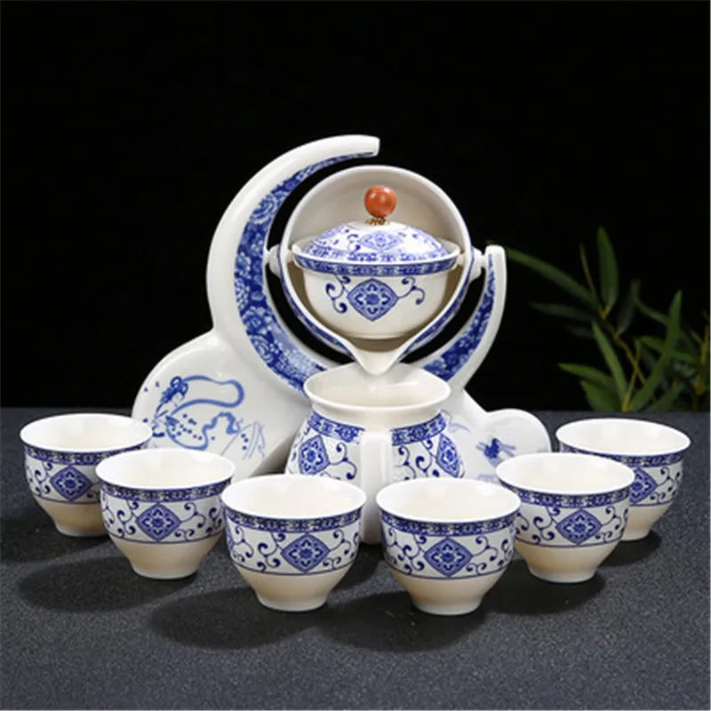 Teh Portable Cina Set Seramik Perjalanan Luar Pot Pot Porcelain Porcelain Cup Ware untuk Rakan