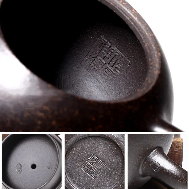 Yixing fioletowy czajnik gliniany słynny ręcznie robiony filtr do dziury balowej xishi herbatę