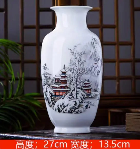 Jingdezhen seramik vazo vintage Çin geleneksel vazolar ev dekorasyon hayvan vazo ince pürüzsüz yüzey mobilya makaleleri