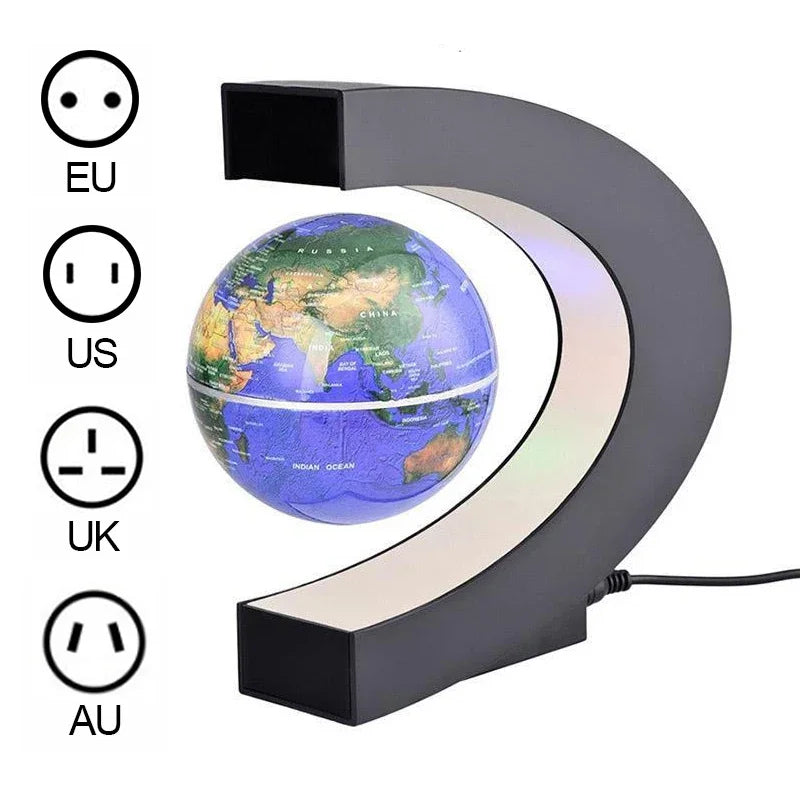 Levitación flotante magnética Globe LED Mapa mundial Lámpara de antigravedad electrónica Lámpara de decoración de la luz del hogar Regalos de cumpleaños