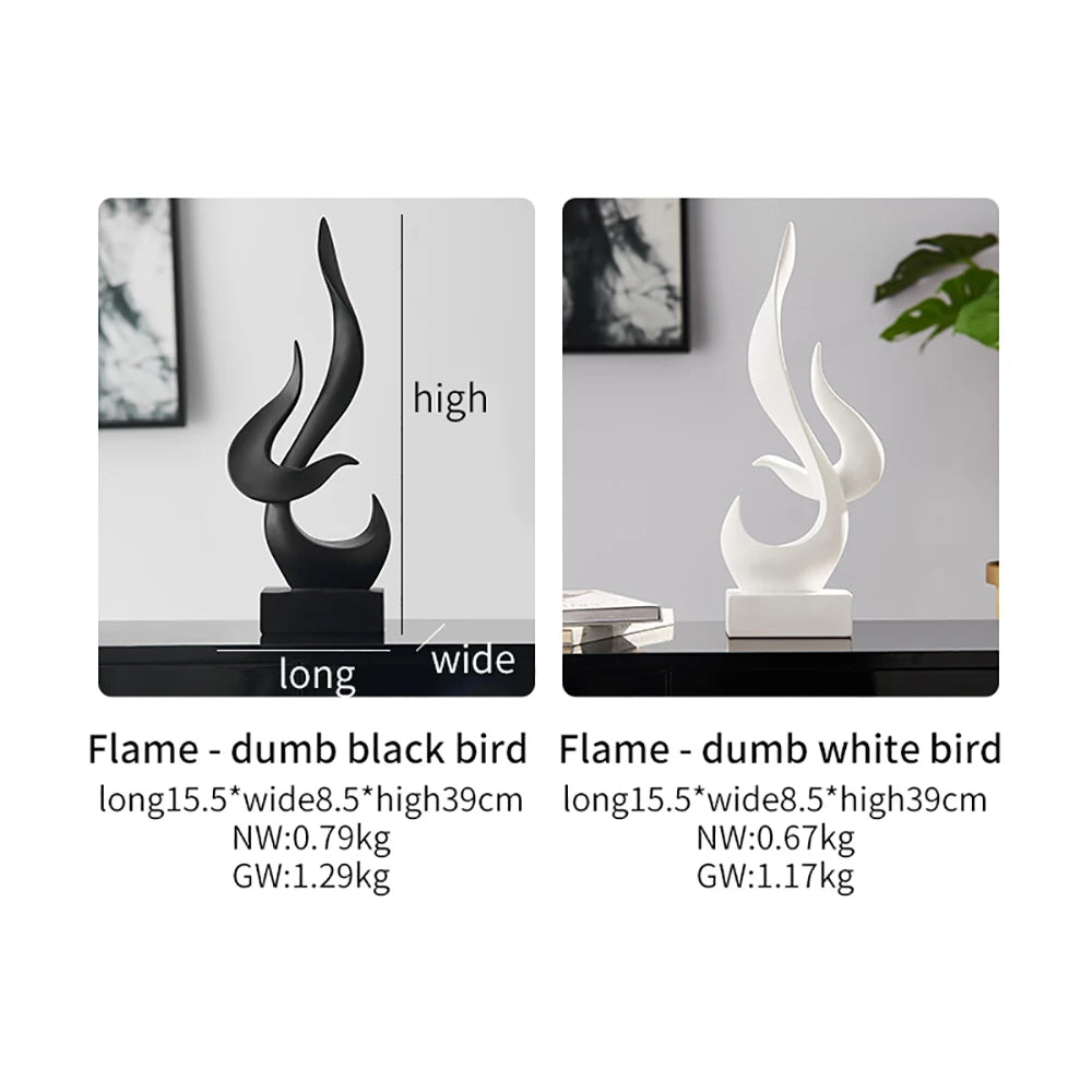 Light Luxury High-End Home Living Room Wine Cabinet TV Cabinet Decoration Abstract Art ModernSimple Flamingo Ornaments