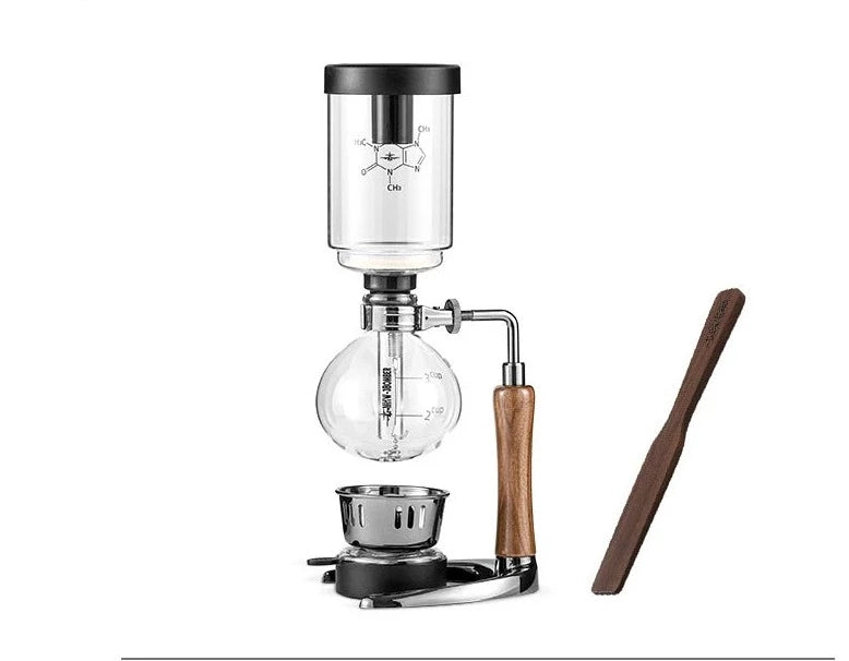 Siphon Coffee Maker Pots Vintage Handle Syphon Coffee Maker Set Vacuum Glass Espresso Siphon Pot Chic Cafe Accessories Kettle