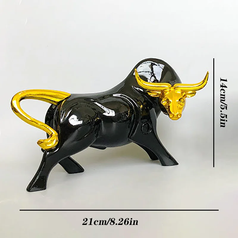Ermakova -karjan eläinten härän patsas kodinsisustus olohuoneen härkäveistos TV -kaapin koriste käsityöt abstrakti hahmo kodinsisustus