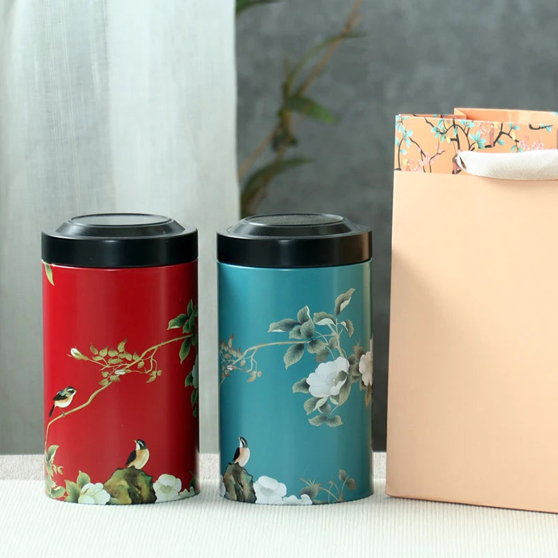 Empty Tin Tea Pot Tea Box Household Storage Portable Tea Pot Sealed Pot Living Room Coffee Table Decorative Accessories