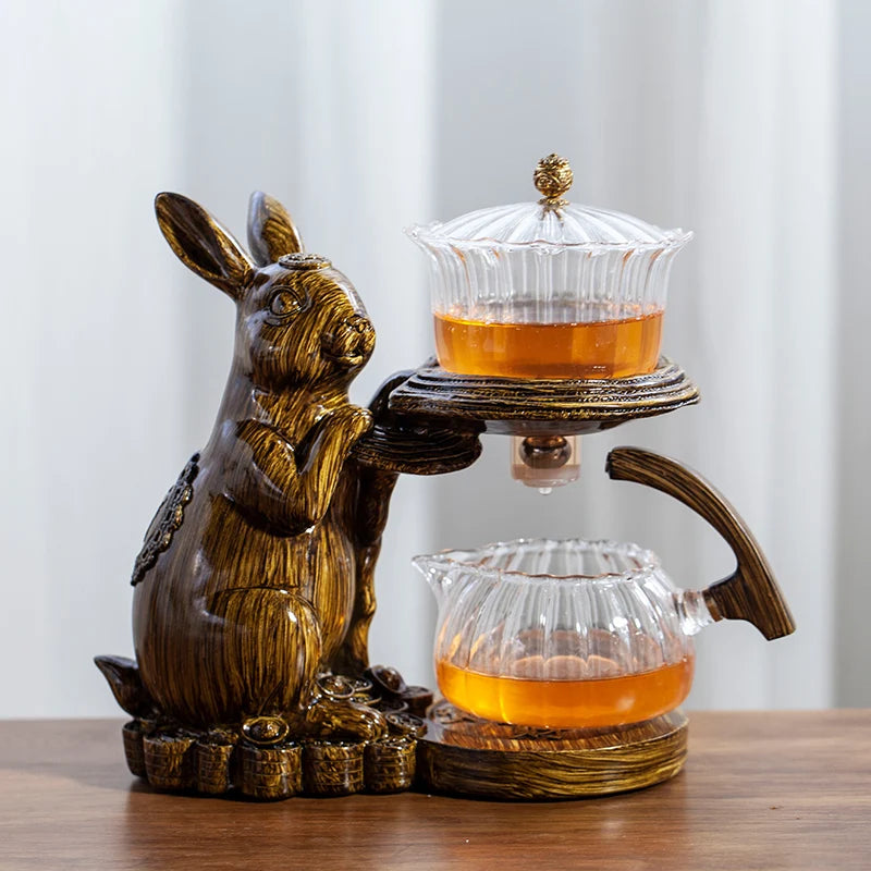 Isıya Dayanıklı Cam Çayap Tutucu Temel Çay Infusers Tea Ware Otomatik Çay Seti Yapan Kungfu Çaydan Çay Fincanı