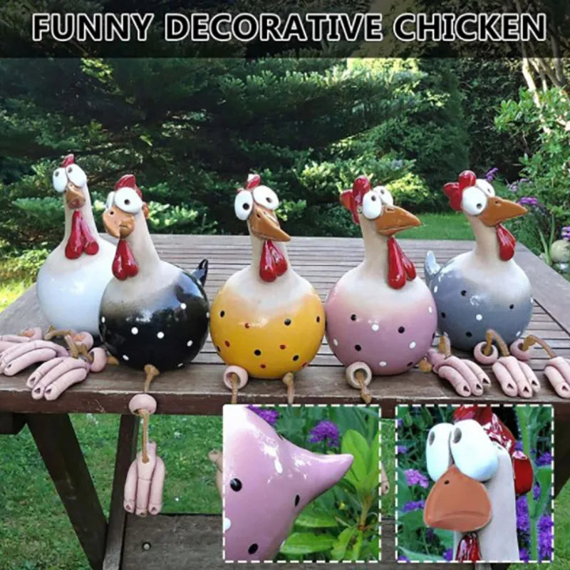 Funny Chicken recinzione decorazioni statue statue da casa giardino decorazioni cortile di pollo per la gallina artigianale artigianale