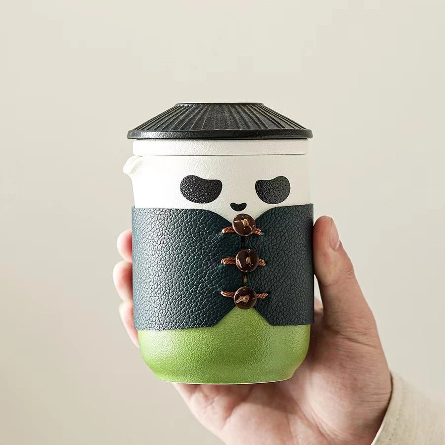 Panda Reisen Chinesisches Gaiwan Tee -Set Keramik Tee Tee Set Kung Fu Tee Porzellan Tureen Cup Creative Bowl Chinese Porzellan