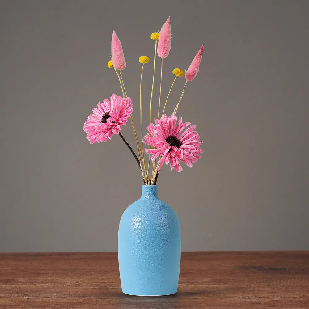 Vas seramik moden yang sederhana Palsu bunga kering set seni rumah ruang tamu hiasan hiasan meja makan meja perhiasan