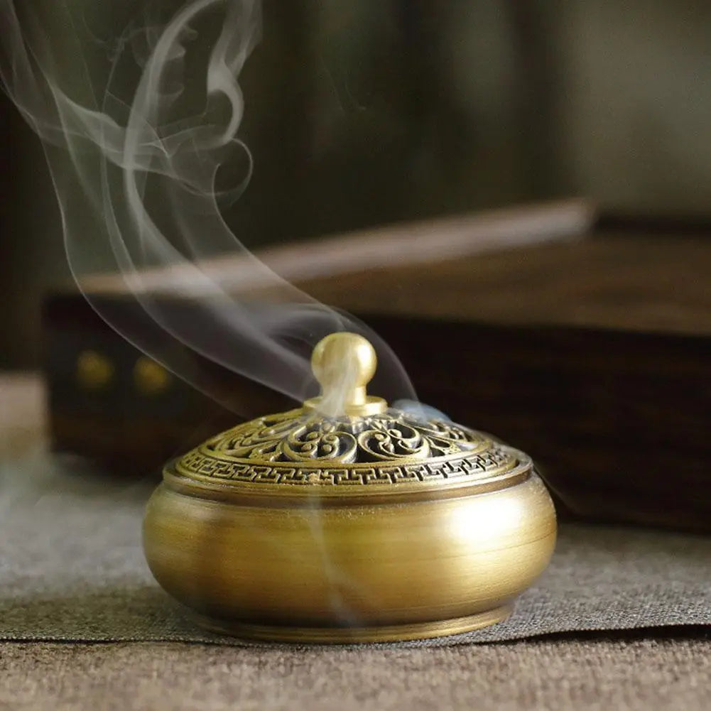 En uppsättning mässingsincense set vax smält rökelse brännare hem bärbar hand doft pulver gör rökelse brännare tätningsgjutningsverktyg