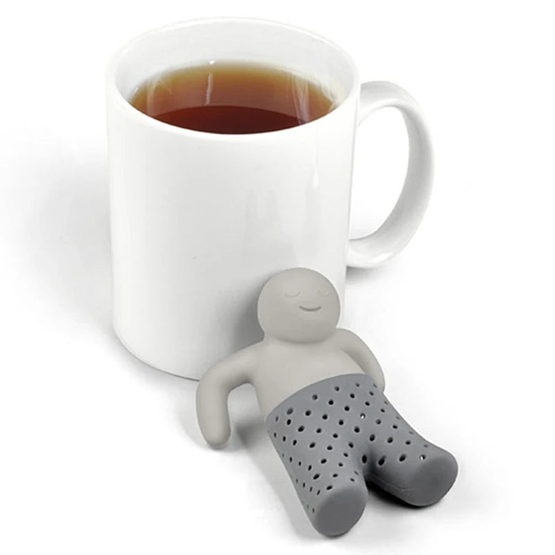Filtro da tè in gel di silice di grade per cibo da tè creativo Mr.Tea Carain a forma di tè silicone sacca da tè set da tè set di tè Brew Tea Te Mate