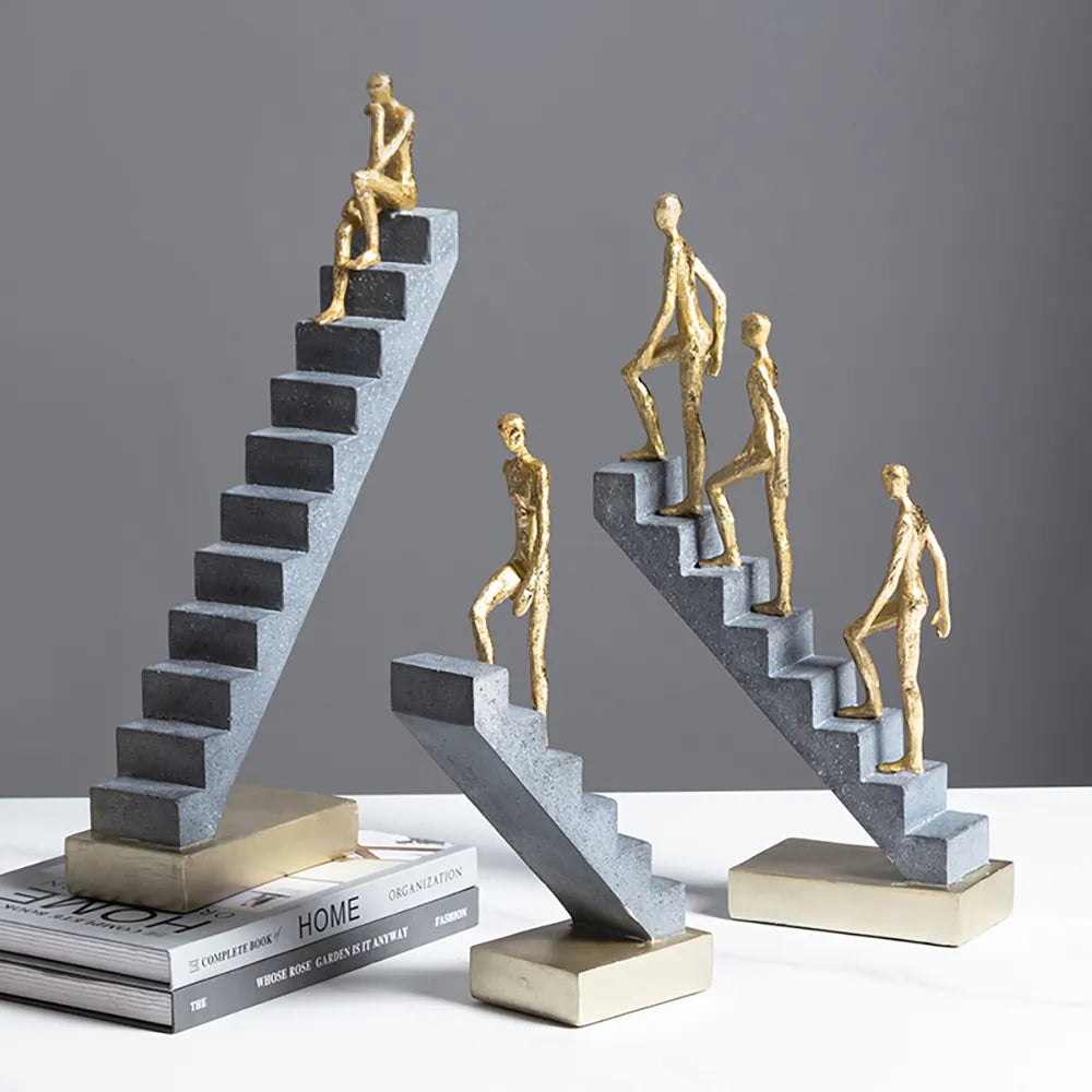 Résine grimpant les escaliers ornements de personnage créatif design artistique moderne du bureau à la maison du bureau de salon décoration de décoration