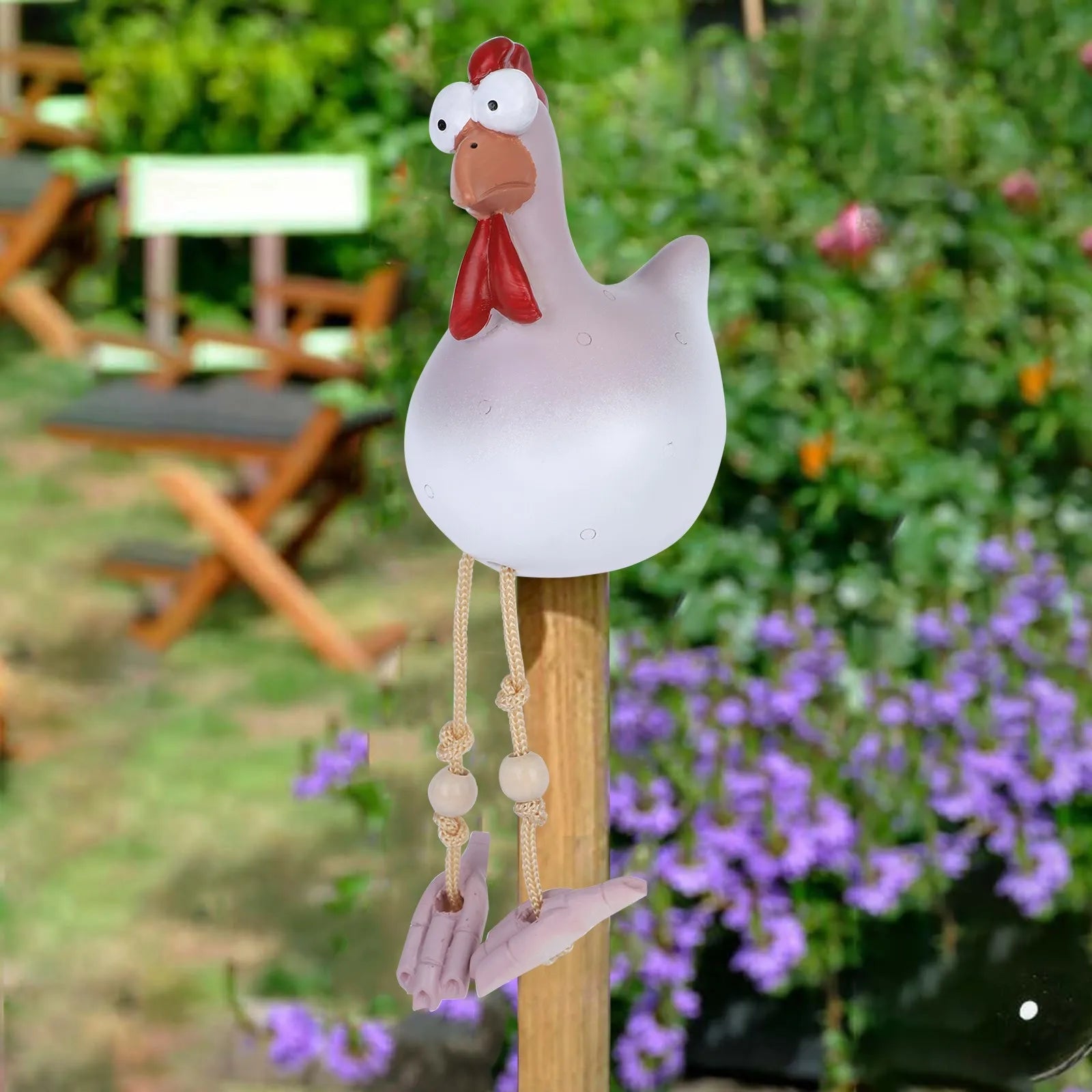 Legrační kuřecí zahradní dekorační pryskyřice Sochy domácí zemědělské dvůr dekorace kuřecí slepice sochařství umění řemeslo