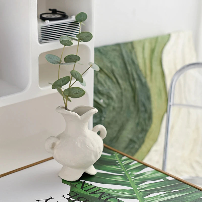 Nordic Su Embryo Art Ceramic Home Hiasan Bunga Set Alien Creative Vase
