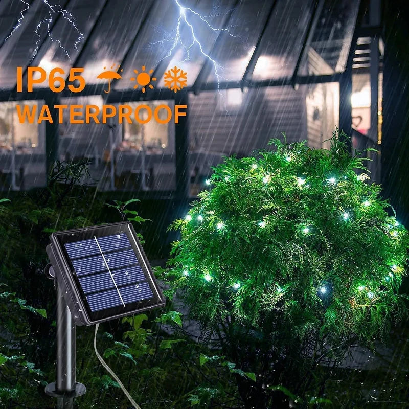 42M400LEDS Solar LED Light Outdoor Feston Lamp Garden Solar Fairy Light String Vedenpitävä joulupuutarhakoriste ulkona