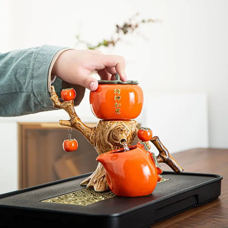 Persimmon Ruiyi Automatic Tea Set pratique et rapide pour le brassage