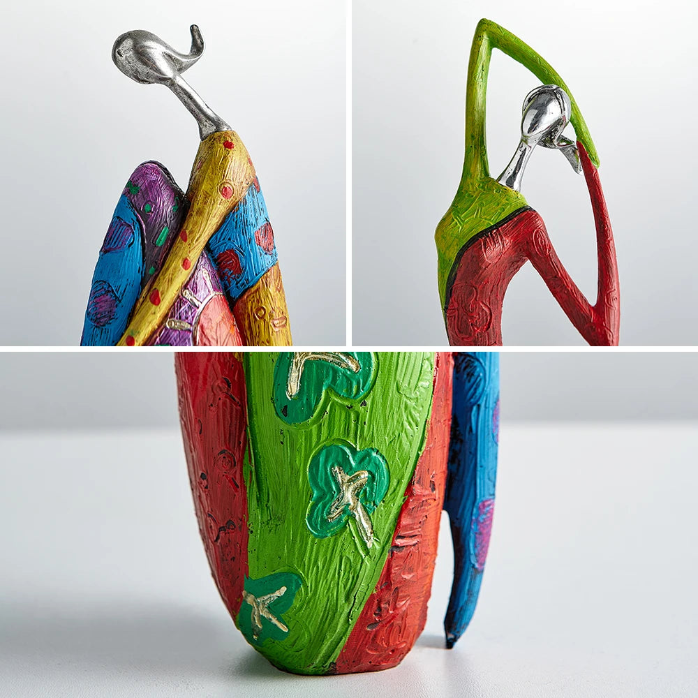 수지 초록 예술 그림 창조적 인 조각 소녀 장식품 현대 예술 디자인 홈 오피스 와인 캐비닛 TV 캐비닛 장식