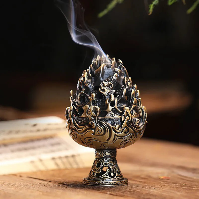 Paduan Mini Boshan Incense Burner Rumah Cina Kuno Dekorasi Dalam Ruangan Sandalwood Stick Cense Holder Desk Ornamen