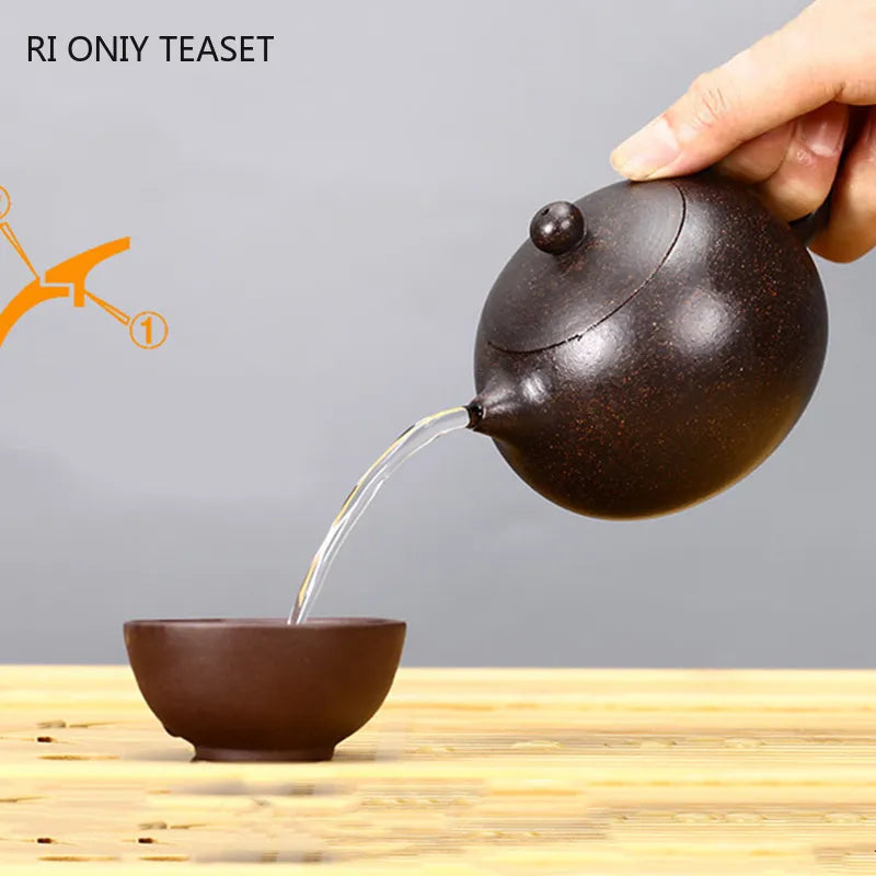 Yixing teapot viola argilla famoso filtro foro a palla fatto a mano xishi tea pot cinese autentico set da tè zisha set regali personalizzati personalizzati