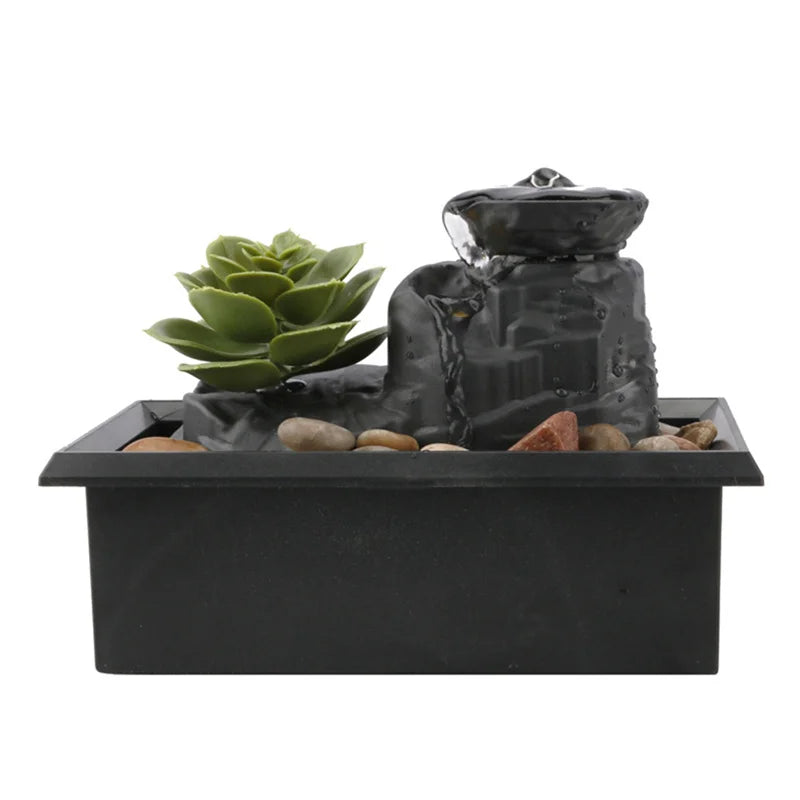 Fontana d'acqua che scorre Ornamento dell'acqua Creative Desktop Crafts for Home Living Room Decoration XQMG Figurine Miniature