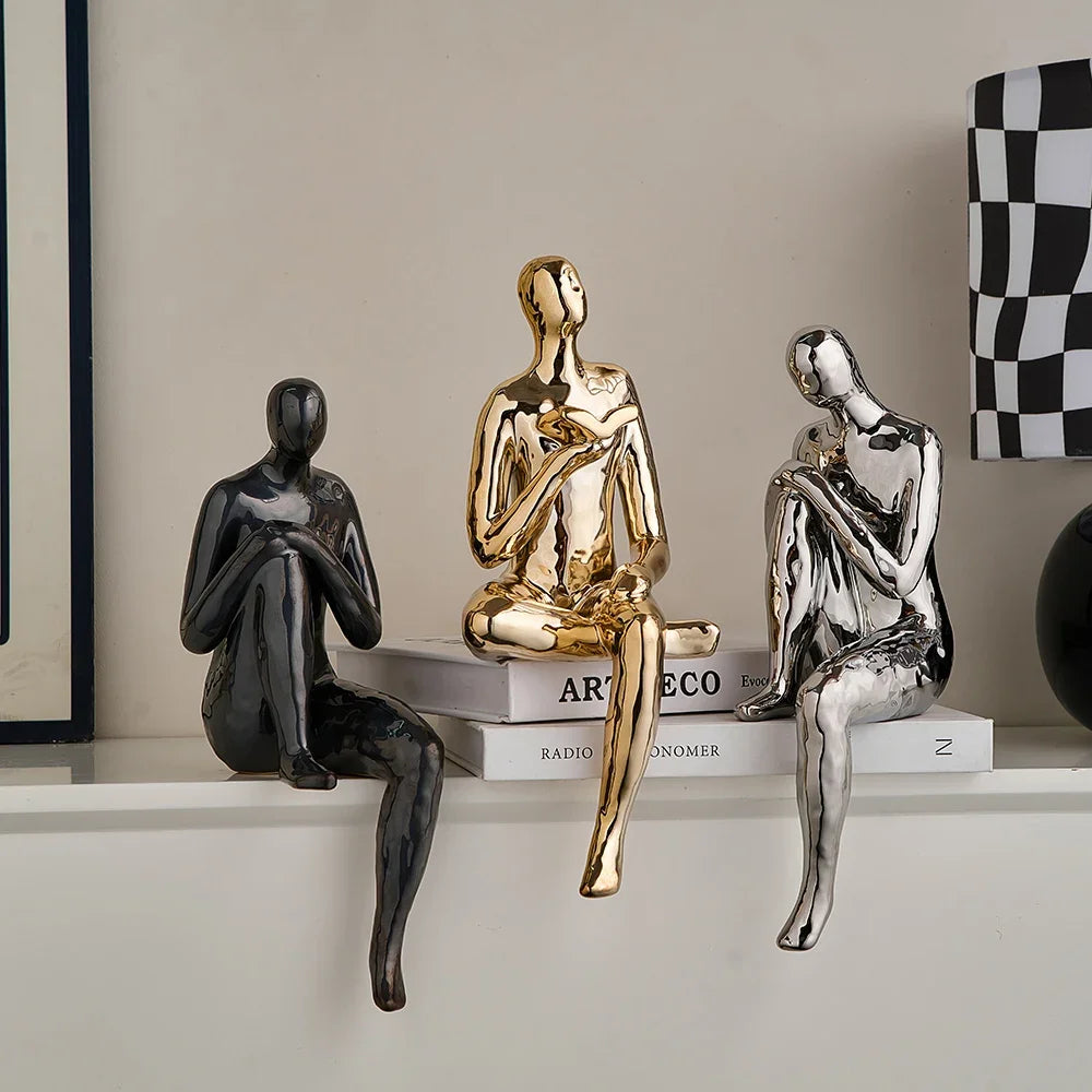 Abstract Human Figurine - European Style Living Room Bookshelf Ornament