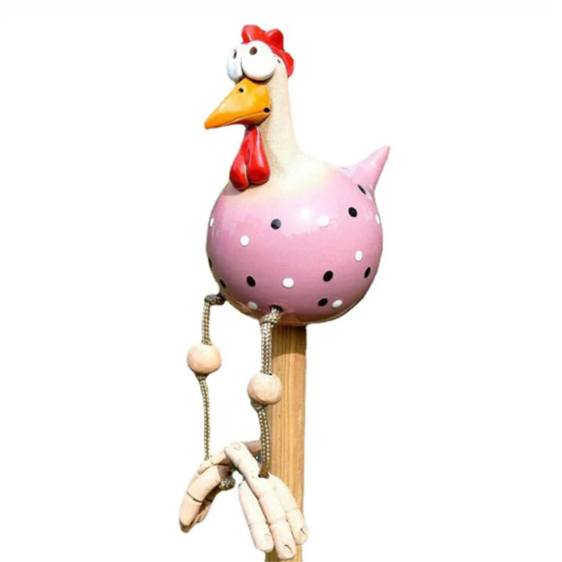 Zabawny kurczak ogrodzenie dekoracje żywica statua domowe ogrodowe dekoracje na farmie kurczak kurczak rzeźbi