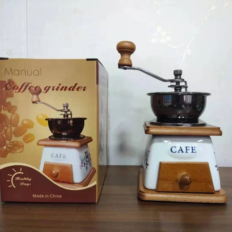 Steel grinding core High quality manual coffee grinder design Stainless steel handle portable design kitchenware
