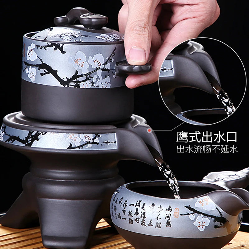 Conjunto de chá chinês de kung fu bule gaiwan completo yixing