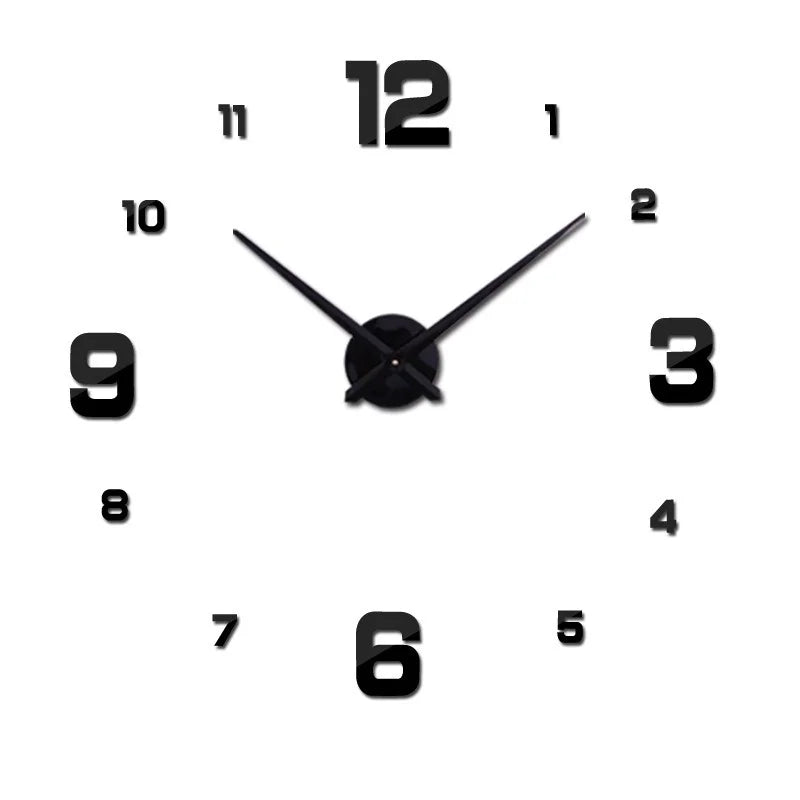 2023 현대 디자인 큰 벽 시계 3D DIY 석영 시계 패션 시계 아크릴 미러 스티커 거실 홈 장식 Horloge