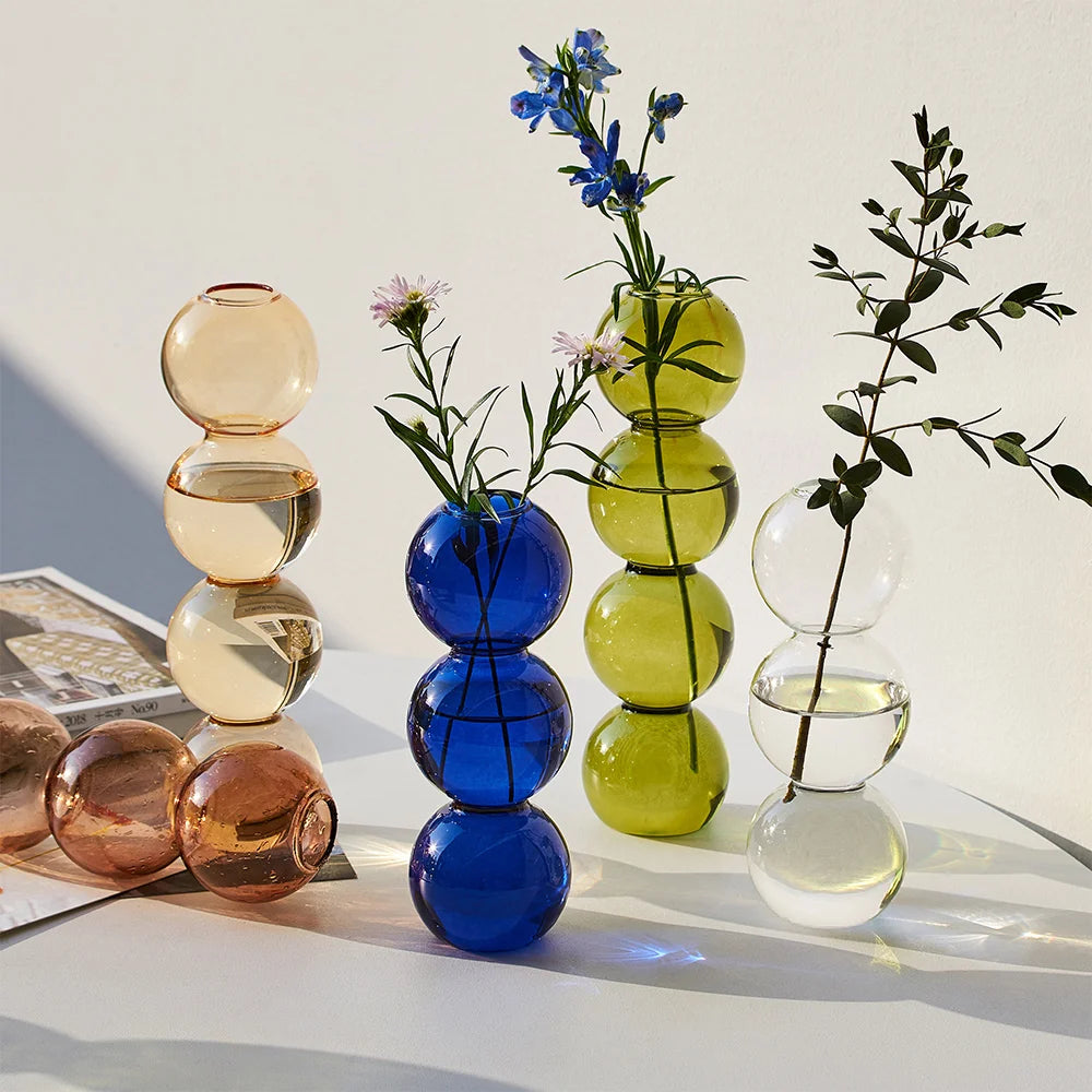 Stue glas vase kreativitet kontraheret spisestue blomsterarrangement tør blomster simulering blomsterindretning julegaver