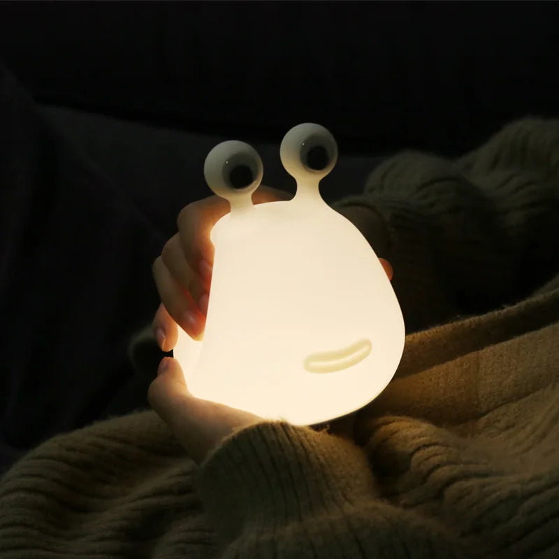 Ślimak z śpiącą światło sypialnia Ochrona Oczy Pat Światło silikon zabawa zabawa dziecko sen kreatywny światło nocne światło