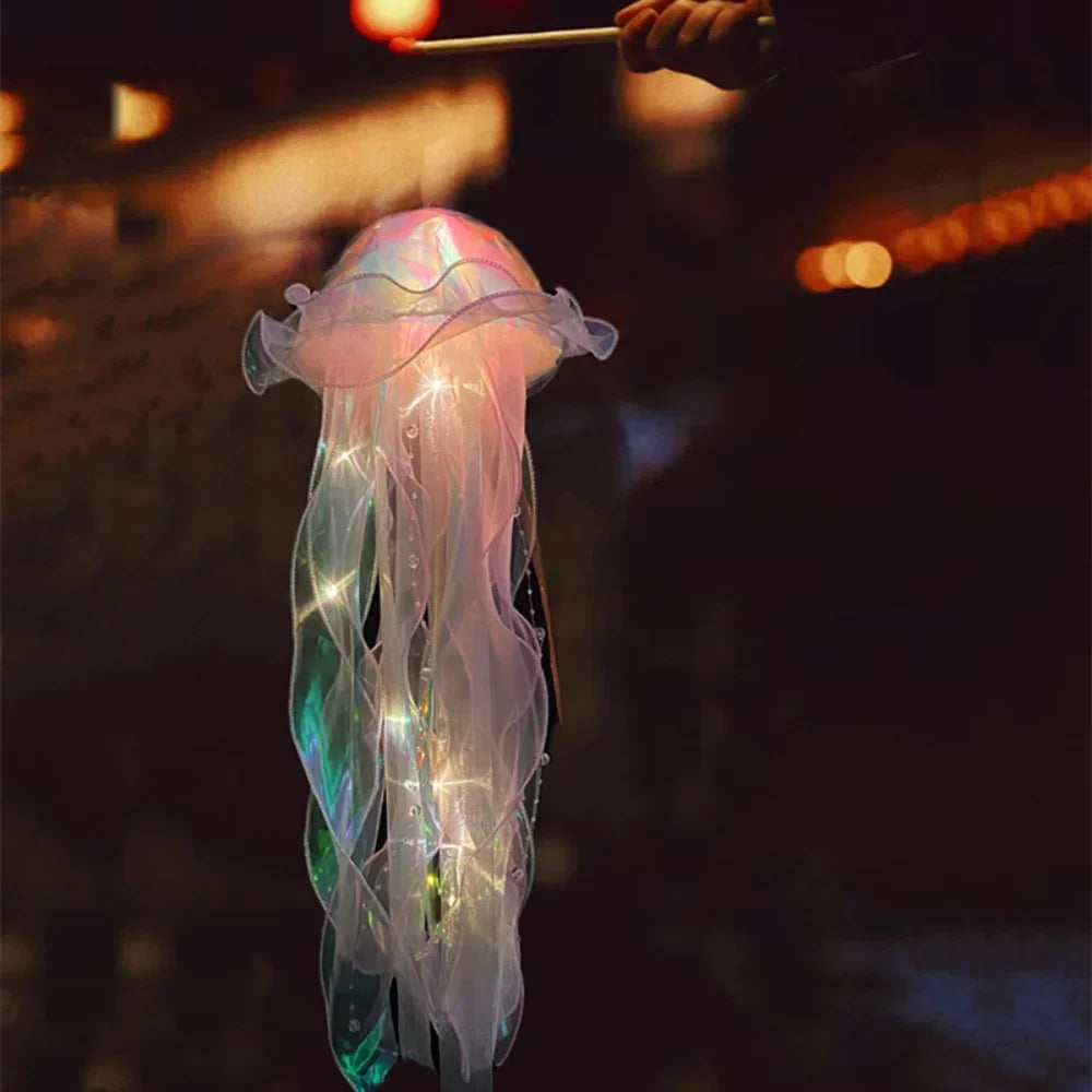 Jellyfish Lamp, Portable Flower Lamp, Girl Room Atmosphere Decoration Lamp, Bedroom Night Lamp, Home Decoration