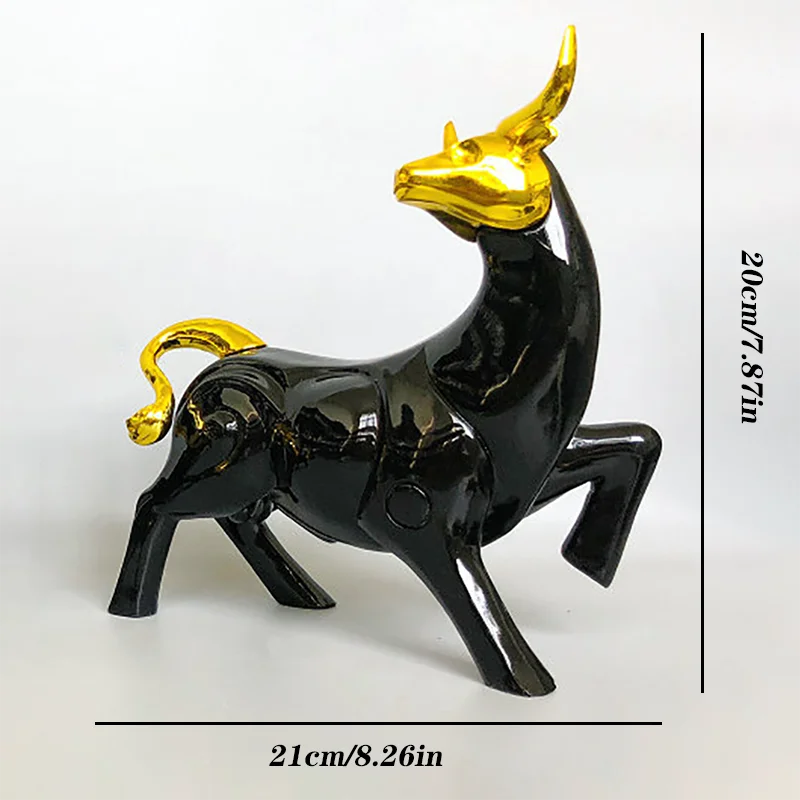Ermakova Vieh Tier Ochse Statue Wohnzimmer Wohnzimmer Bullen Skulptur TV -Schrank Ornament Crafts abstrakt