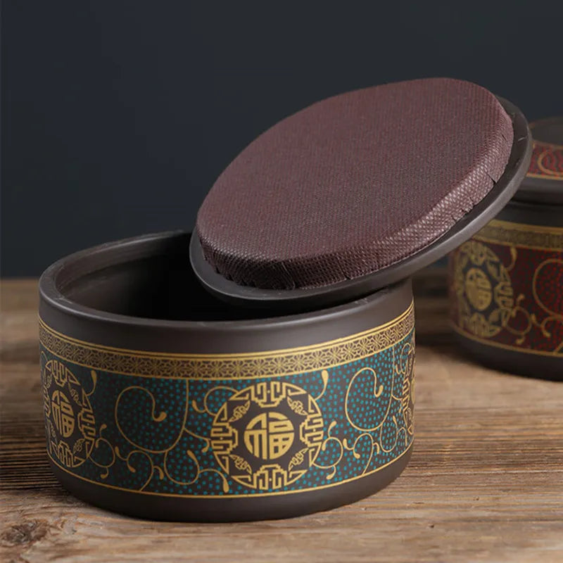 Portable Scelled Tea Caddy Coffee Canister Spice Organisateur Purple Clay Tea Jar Tieguanyin Conteneurs Boîte de rangement du sachet de thé Travel