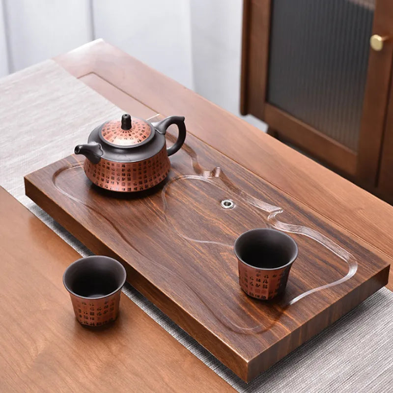 Bamboo Tea Tray Pu'er Tea Tea Board 1PC Drainage Water Storage Kung Fu Tea Set Tea Table Chinese Tea Room Board Ceremony Tool