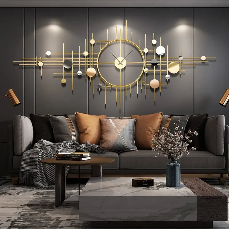 Tyst elektronisk stor väggklocka dekorativ kreativ kök väggklocka lyxrum dekorationer reloj hem design exsuryse