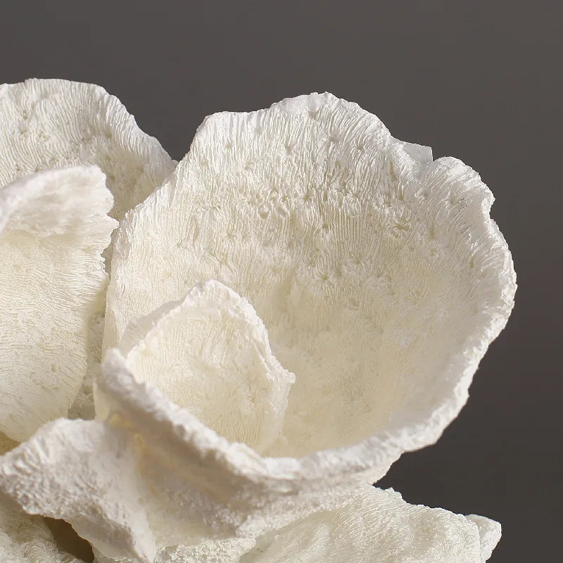 Kreativitet harpik kunstig koral kunstig koral håndværk møbler hvid marmor basis boligindretning simulering potting potting