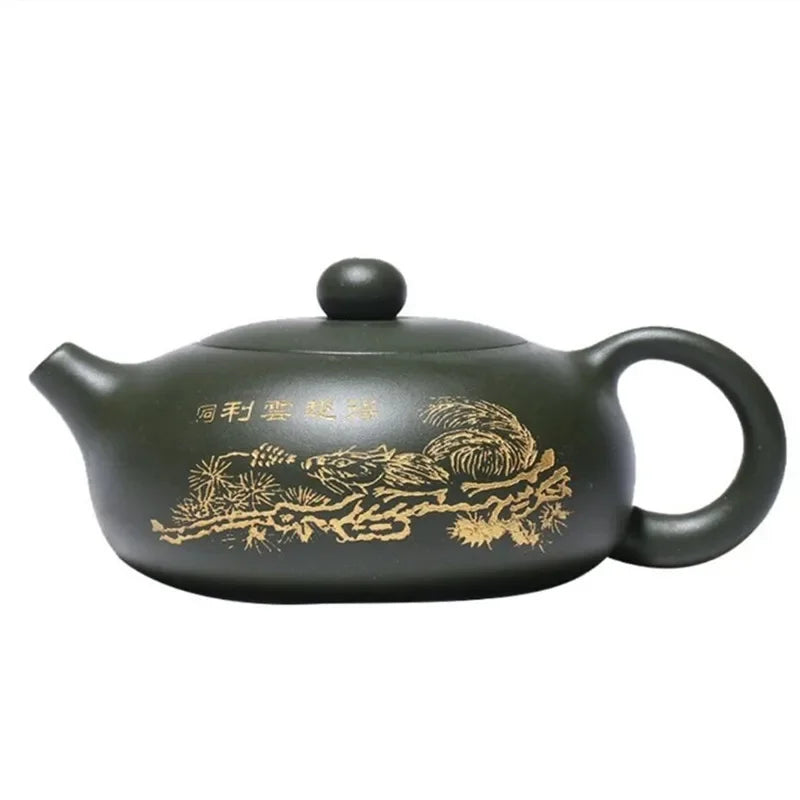 Čínský yixing konvice fialový hliněný filtr xishi čajové konvice Kráse konvice syrová ruda zelená hlína ručně vyráběná čajová sada autentická 170ml