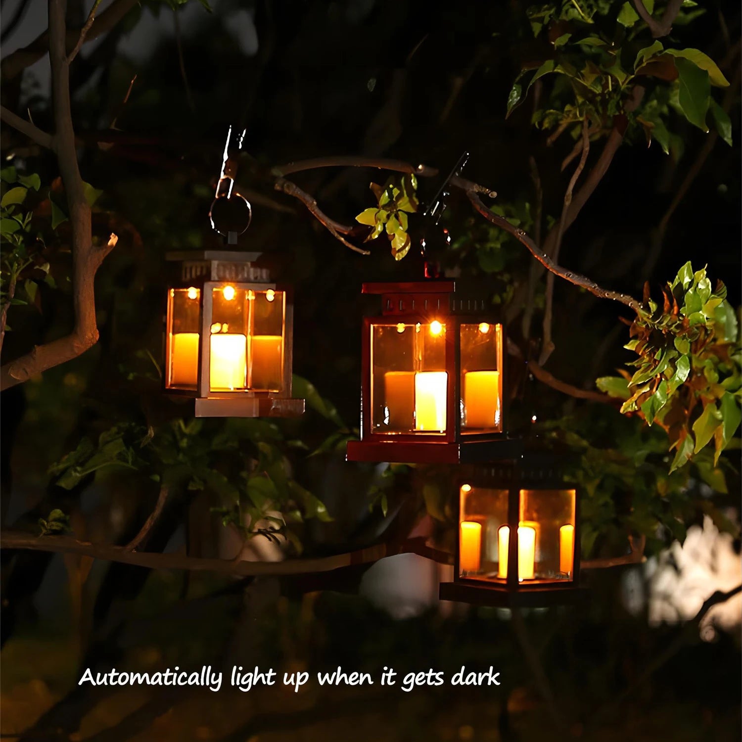 أضواء LED الشمسية شمعة فانوس في الهواء الطلق قصر فانوس مصباح الحديقة مع هوك إضاءة المناظر الطبيعية أضواء الكلمة مقاوم للماء عيد الميلاد