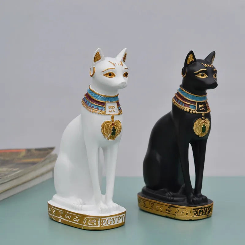 Ornamento de la estatua del gato Decoración de figuras egipcias Vintage Goddess Home Garden