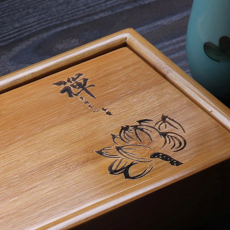Baki teh bambu kayu alami, kung fu set kamar set kamar papan markas upacara kultur tradisional set teh set teh