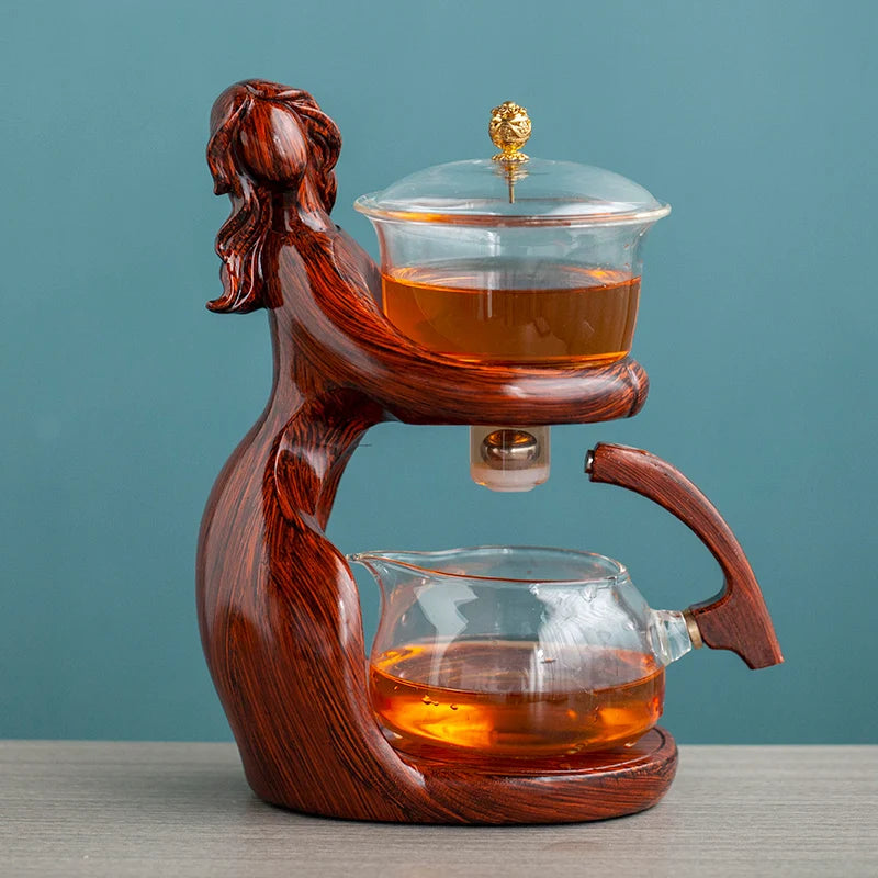 Värmebeständig glas tekannhållare base te infusers te ware automatisk tepå