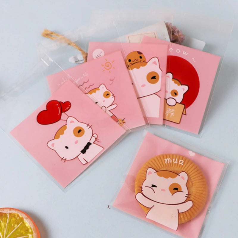 Comel Candy Bag Cookie Pakej Hiasan Beg Hadiah Untuk Perniagaan Kecil Opp Clear Pocket Wedding Pembekal Buiscuit Krismas Bolsa
