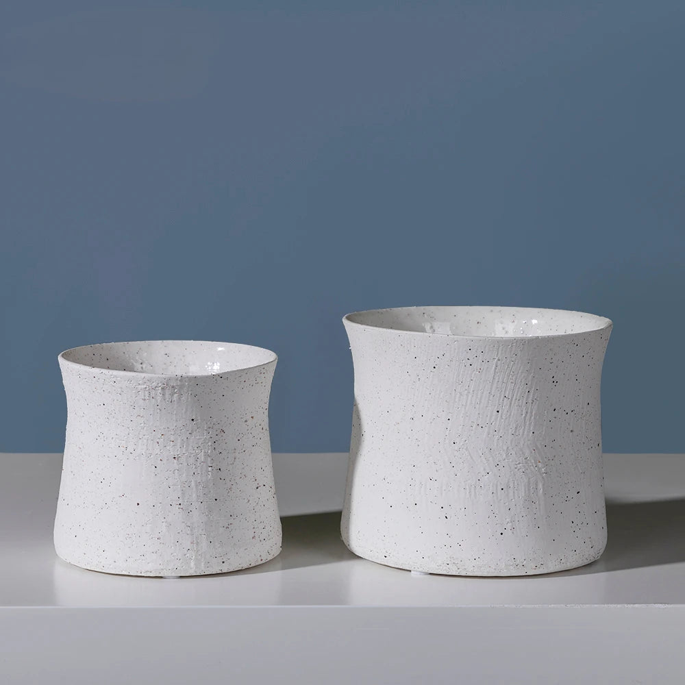 Amazon Hot Unplazed Boho Ceramic e Vasi di porcellana Vasi moderni Minimalista Nordico Vaso White Set di arredamento per la casa Vaso fiorito