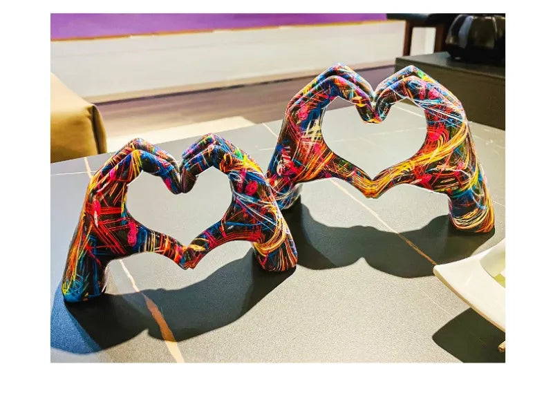 , Sala de estar, oficina de escritorio de oficina regalos de decoración de decoración de amor simple y colorido decoración de gestos hogar
