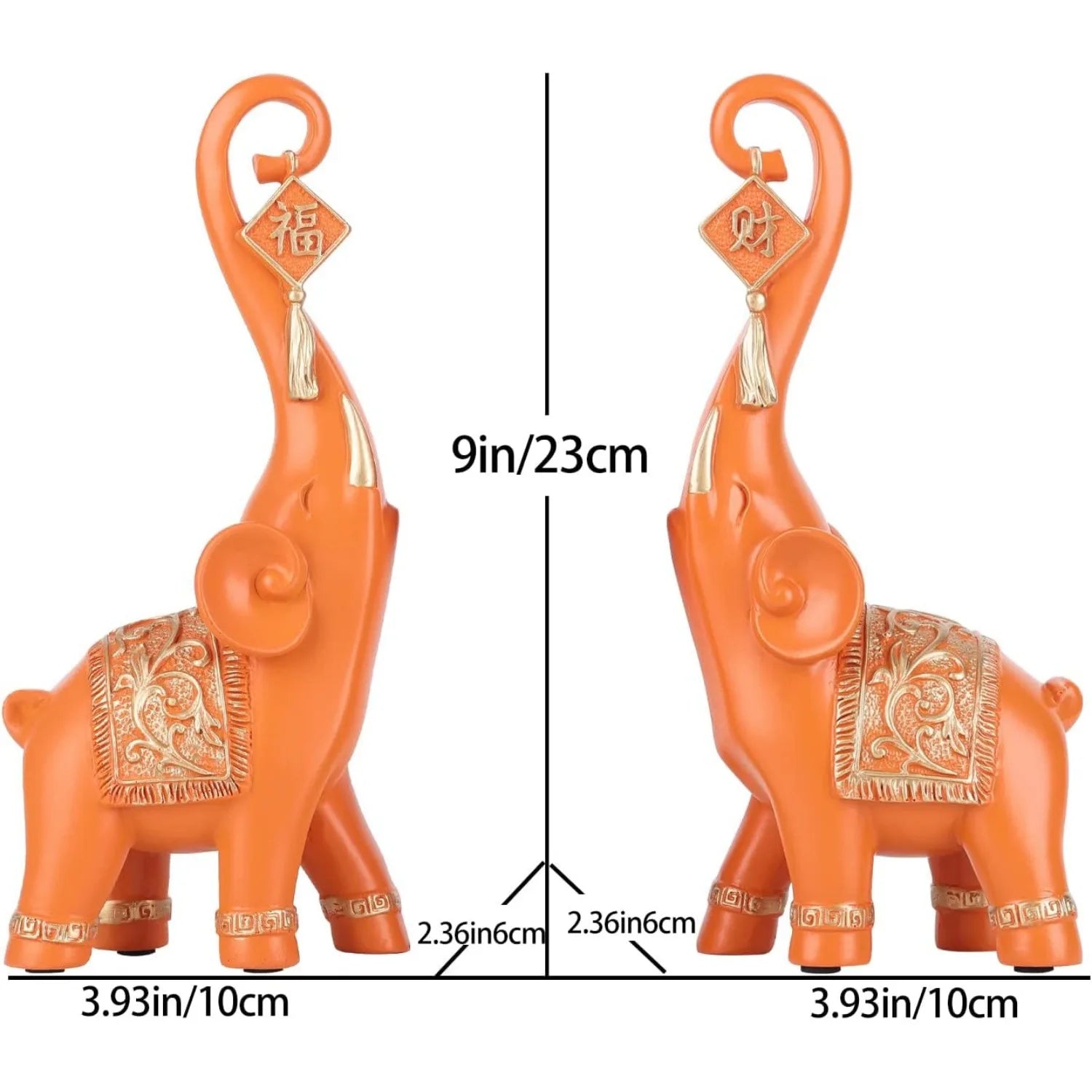 2pcs Décoration de maison d'éléphant, décoration de statue d'éléphant maison, éléphant cadeau de salon décorations d'entrée