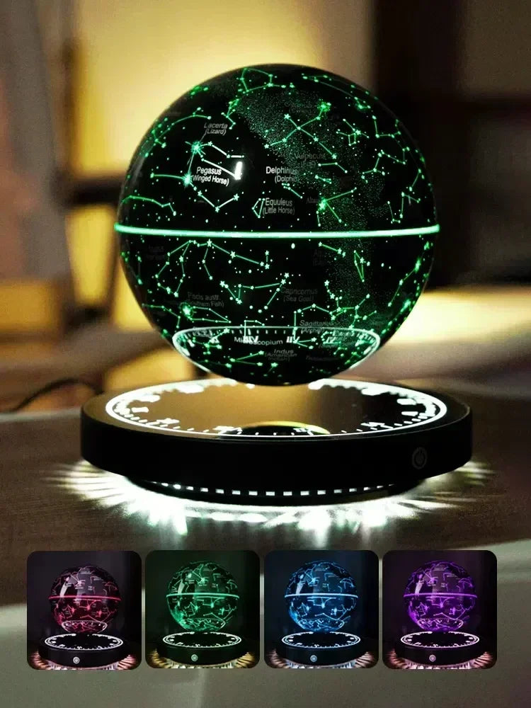 Magnetic Levitation Moon Table Lamp RGB Colors Dimming Bedroom Bedside Home Decor Floating Ball Lamp Birthday Gift Night Lights
