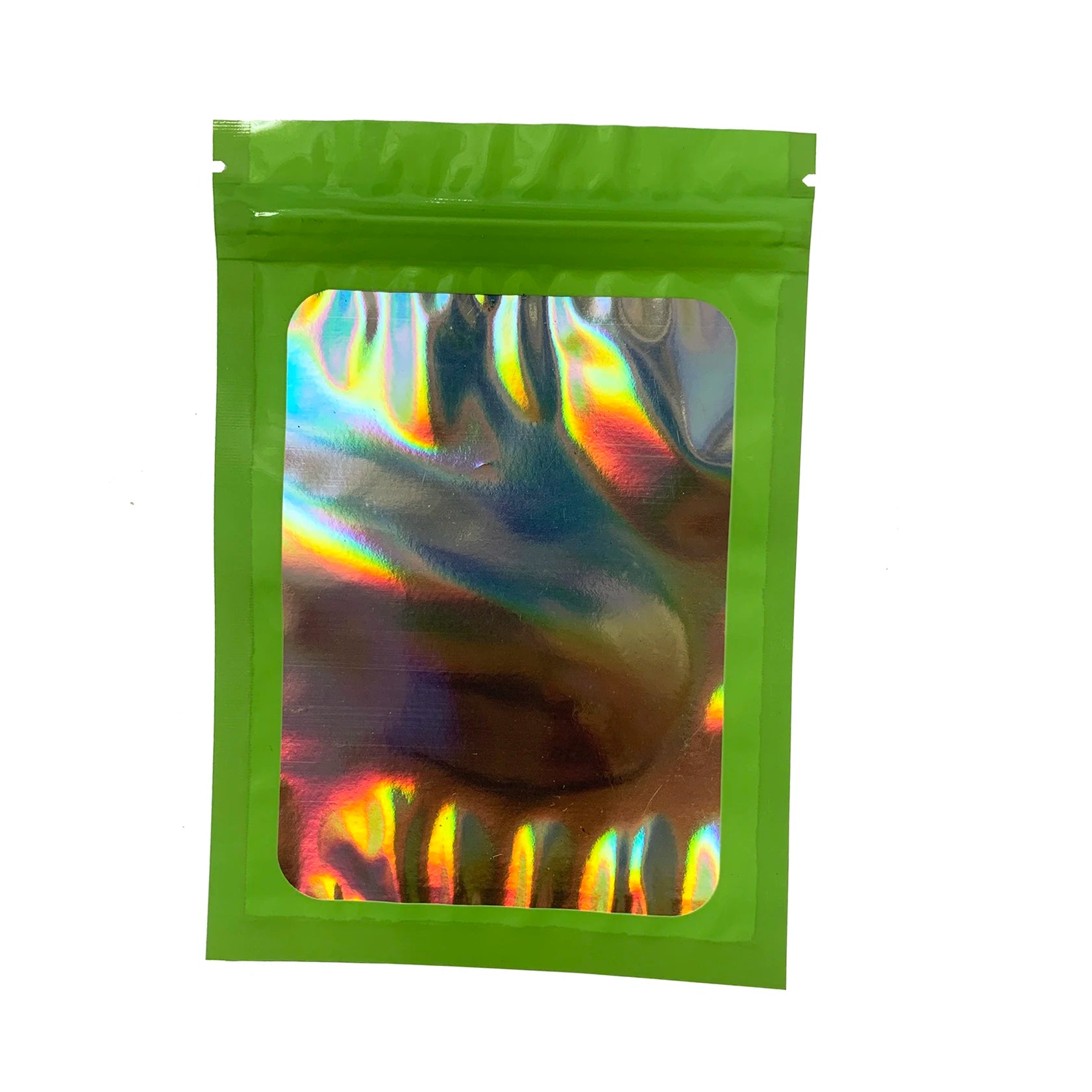 50pcsthick geurbestendig Mylar Tassen Holografische laserkleur Plastic verpakking Pouch Sieraden Retail opslagzakje cadeau ritssluiting tas