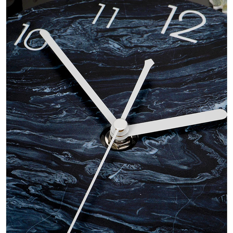 Verdenskort vægur Nordisk moderne minimalistisk udsmykning Akryl til hjemmesoveværelse Kontor Punch-Free Wall Clock DIY-klistermærker