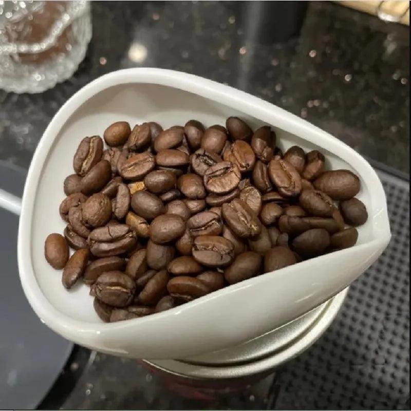 Kaffebönor dosfack Pena vita släta porslin tesked te separatorfartyg set verktyg kaffebönor sked skovel te brickor